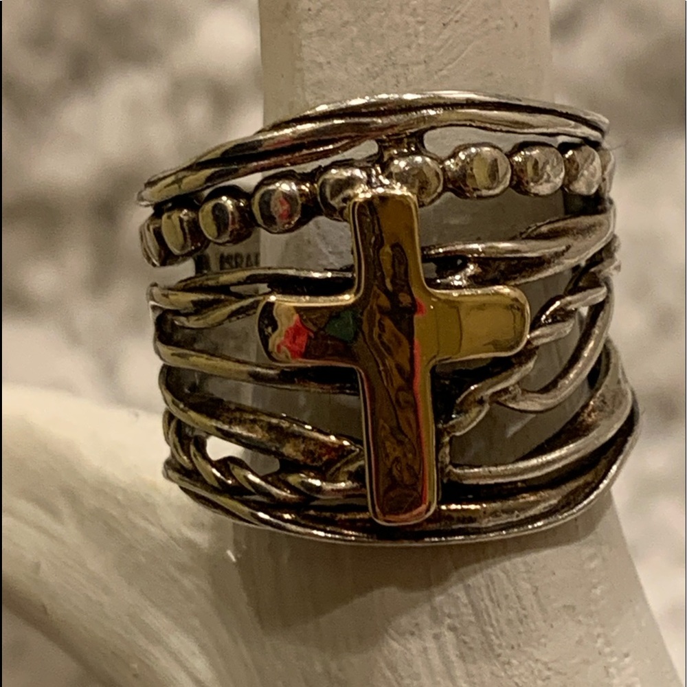 Sterling Silver Cross Ring